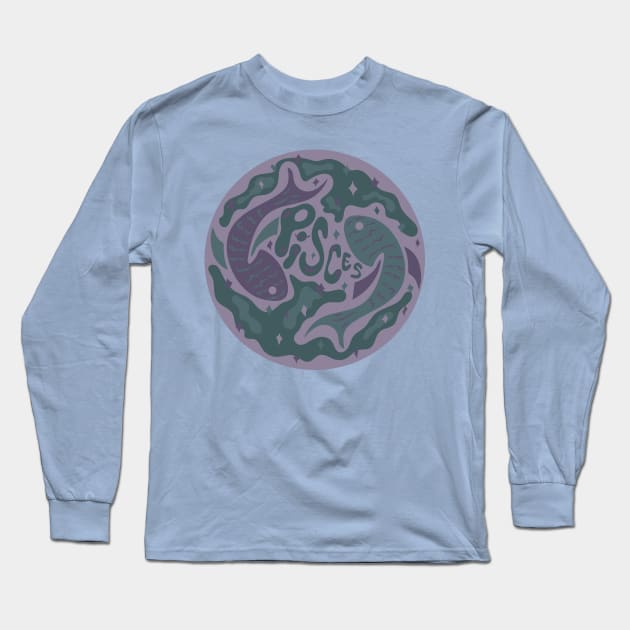 Pisces Long Sleeve T-Shirt by Doodle by Meg